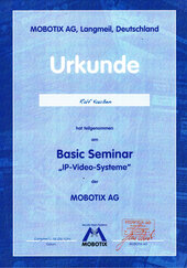 Zertifikat IP-Video-System Basic