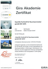 geprüfte Fachkraft für Rauchwarnmelder DIN 14676